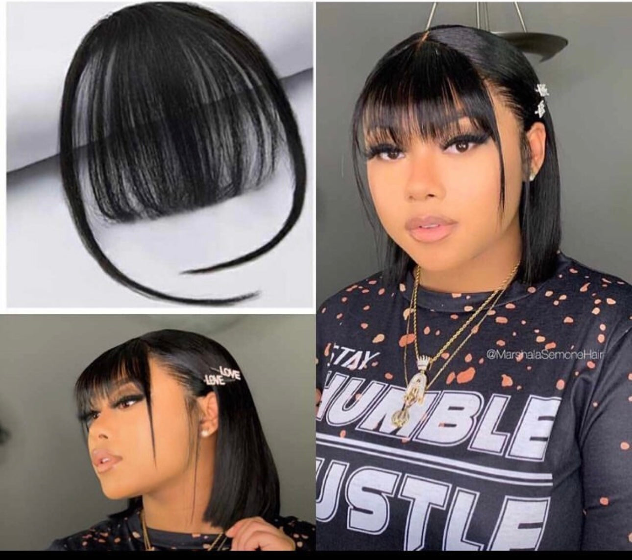 Detachable fringe clip